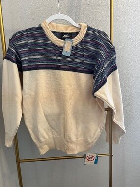 Vintage Lido Sport Wool Ski Sweater NWT Made In Italy Size L